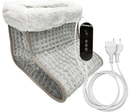 LED ATOMANT Calientapies Electrico 30x30x26cm 100W 9 Niveles | Tejido ultrasuave de poliester, Lavable a maquina