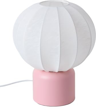 VERTBAUDET Lampe à poser forme boule pied métal rose TU