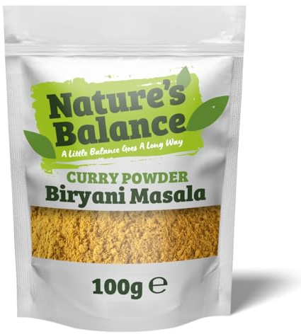 Nature’s Balance Biryani Masala Powder 100g | Authentic Indian Spice Blend | Aromatic Vegan Seasoning | Natural Ingredients | No Artificial Additives | Ideal For Chicken, Lamb, Rice, Veg & Marinades