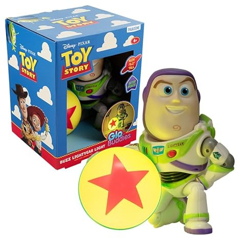 Paladone Buzz Lightyear GloBuddies Light – 16 cm Toy Story Charakter-Lampe – Per Knopfdruck aktivierbares Kinder-Nachtlicht mit sanftem Leuchten