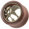 Piercingfaktor Ohr Plug Flesh Tunnel Piercing Ohrpiercing Holz Organic Double Flared mit Tribute von Panem Vogel Inlay Gold Braun 24mm Spotttölpel Vogel
