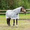 HORZE Pferdedecke Nevada Combo, Regendecke und Fliegendecke für Pferd und Pony, Grau, 125