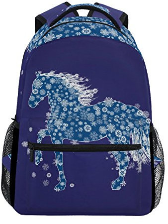 JSTEL Pferde Rucksack Rucksack Mädchen Schultaschen Umhängetasche Pferde Bedruckter Rucksack Einhorn Rucksack Schule Personalisierte Handtaschen