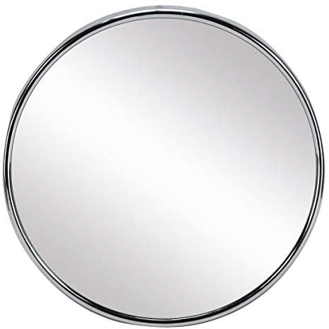 Kleine Wolke Kosmetikspiegel Blade Mirror, mit 5-facher Vergrößerung, Größe: 15 x 15 x 3,5 cm, Material: Metall/Glas, Silber