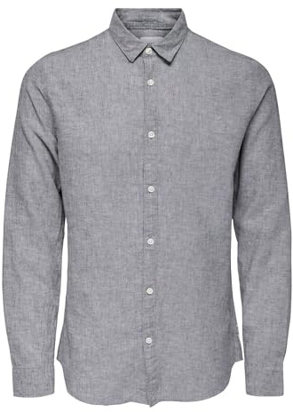 ONLY & SONS Herren Freizeit Hemd ONSCAIDEN - Slim Fit XS S M L XL XXL Grün, Größe:L, Farbe:Dress Blues 22012321