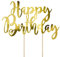 Cake-Topper Happy Birthday in Gold 22,5 cm