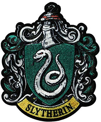 Harry Potter Slytherin Patch Hogwarts Crest House Embroidered Iron On Applique