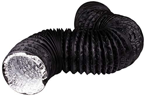 Weedness Grow Abluft-Schlauch Combiflex Schwarz Ø 125 mm 1 Meter für Klimageräte - Trockner Dunstabzugshaube Flexrohr Lüftungsrohr Lüftungsschlauch Klima Gerät