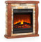 Klarstein Electric Fireplace, Electric Fire and Surround Mantel Suite for Living Room, 1800W LED Flame Fire Place w/Remote Control & Timer, Indoor Log Effect Wood Burner, Electric Fire Suites Heater