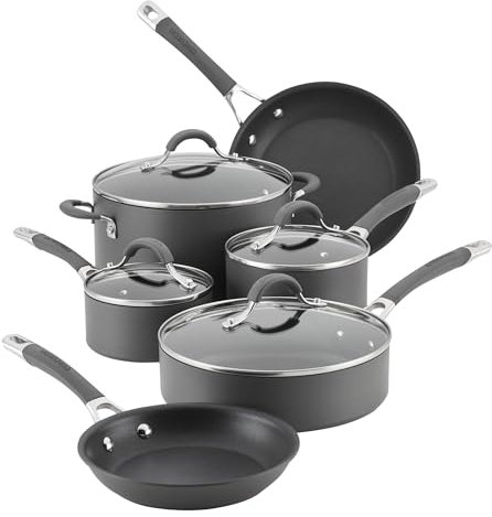 Circulon 83903 Radiance Hard Anodized Nonstick Cookware Pots and Pans Set, Aluminum, Gray