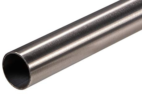 Gedotec Kleiderstange Edelstahl Schrankstange 2000 mm | Stange rund für Möbel & Kleider-Schränke | Schrankrohr Edelstahl matt gebürstet | Möbelrohr Ø 25 mm | 1 Stück - Garderoben-Stange Wand-Montage
