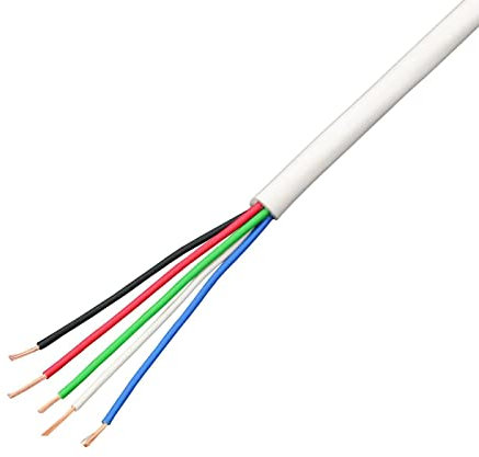 200m Lumonic 5x 0,34mm² RGBW LED Steuerleitung weiss 1m I ummanteltes 5 adriges Kabel flexibel I LiYY Verlängerung, Stromkabel, LED Zuleitung, Steuerkabel