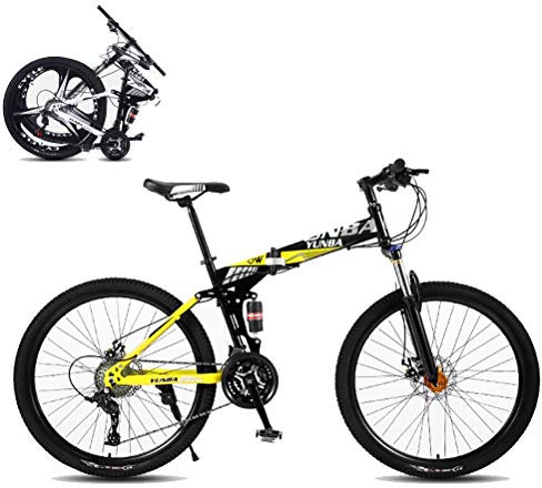 MTTKTTBD Mountainbikes Faltbares Leicht Faltrad mit Doppelte Stoßdämpfung,Quick-Fold-System 26 Zoll 21 Speed Klappfahrrad Folding City Bike mit Gabelfederung
