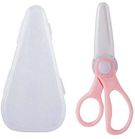 Forbici in Ceramica Utensili per Alimenti Portatili per Bambini Cucina per Bambini Forbici Coltelli | Coltelli da Cucina (Rosa)