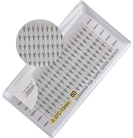 Pre made Russian Volume Fan Lashes 3D-10D Mink Eyelash Extensions (10D/0.07C, 13mm)