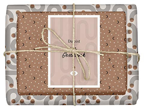 dabelino® Geschenkpapier Astrologie/Astro/Spirituell/Sternzeichen: 4x Bögen + 1x Karte (Geburtstag, Weihnachten, beste Freundin, Geschenk, Freundschaft, Karma, Good Vibes, Recyclingpapier)