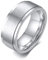 BlackAmazement Drehring Edelstahl gebürstet Spinner Ring drehbar schwarz Silber Damen Herren (Silber, 55 (17.5))