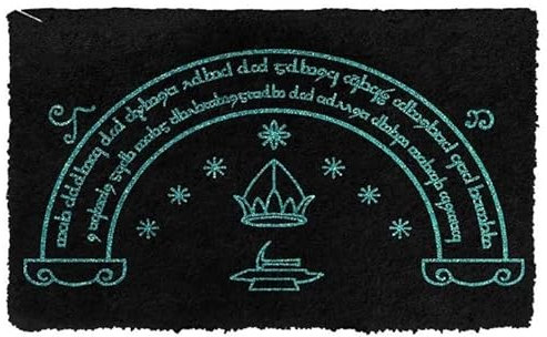 N/Ａ Fussmatte innen Speak Friend and Enter LOTR Doors of Durin Custom Doormat deko Wohnzimmer