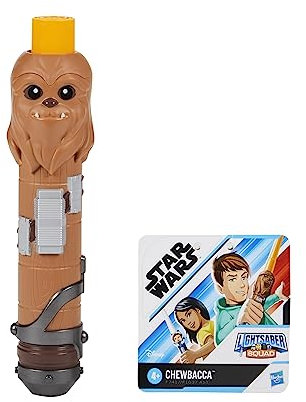 Star Wars Lightsaber Squad Chewbacca, ausfahrbares gelbes Lichtschwert, Spielzeug für Kinder