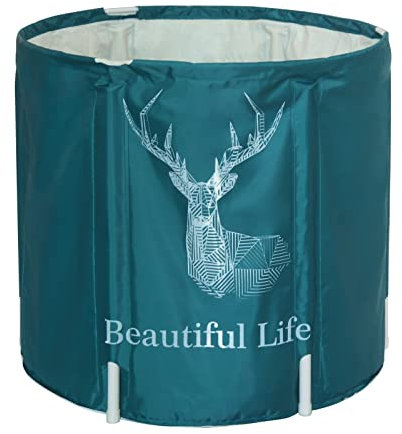 Baignoire Pliable, Baignoire de Spa Portable, Baignoire de Seau, Baignoire Bain Baril PVC 3 Couches, Baignoire Piscine, Seau De Salle De Bains pour Adulte et Bébé… (D)