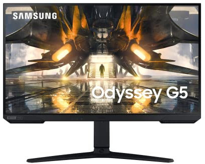 Samsung Ecran PC Odyssey G50A -32'' 165Hz, 1ms, Dalle IPS, Résolution WQHD 2560x1440, 2500:1, 300cd/m2, Compatible G-Sync, AMD FreeSync Premium, Pied Ajustable,HDMI, DisplayPort