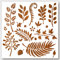 NBEADS Schablone Mit Gemischten Blättern, Wiederverwendbare PET-Pflanzen-Malvorlagen DIY Art Craft Painting Wall Cut Schablonen 30×30cm Zum Malen Auf Holz, Leinwand, Papier, Möbelwand