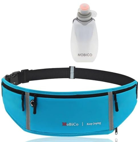 Mobico Laufgürtel Damen und Herren, Hüfttaschen für Running, Running Belt für Schlüssel, Telefon und Geld, Laufgürtel Handy für Fitnesss, Sport, Radfahren, Laufen, Reisen und Outdoor-Aktivitäten