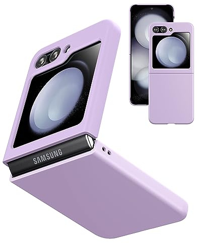 Cresee Hülle für Samsung Galaxy Z Flip 5 (2023) Dünnes Hart Polycarbonat Case Handyhülle Schutzhülle Cover für Z Flip5, Flieder