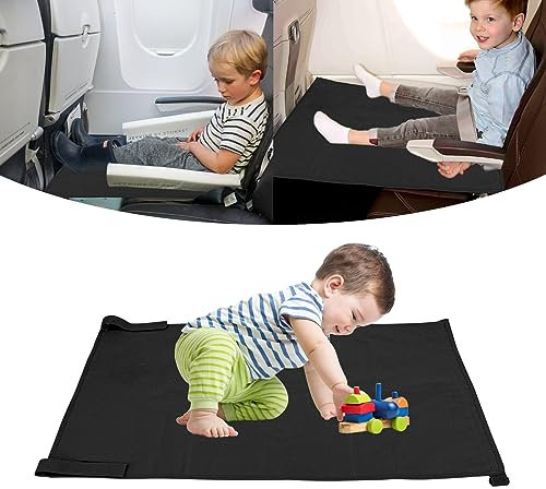 Runmeihe Lit Avion Enfant, Repose Pied Avion Enfant, Extension Portable, Essentiels de Voyage pour Voler avec Les Enfants, Convient aux Enfants pour S'allonger et se Reposer