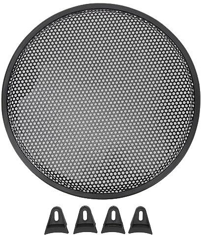 Parrilla de Altavoz de 12 Pulgadas, Rejilla de Audio para Automóvil Subwoofer de Hierro Cubierta Circular de Altavoz Protector de Malla de Audio para Automóvil RV