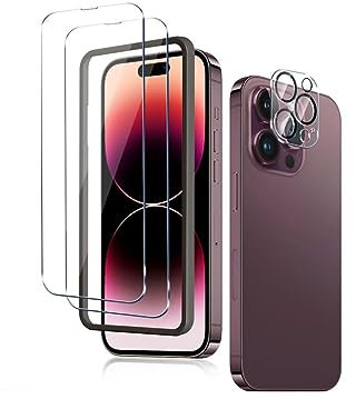 Swiss Edge Protector for iPhone 13 Pro Max, Camera Lens and Screen Protector Tempered Glass, Anti-Scratch, Bubble Free