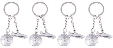 WHAMVOX 4stücke Teiliges Fußball Schlüsselanhänger Metall Kreative Schlüsselringe Für Sportliebhaber Als Taschenanhänger Oder Autodeko Für Und