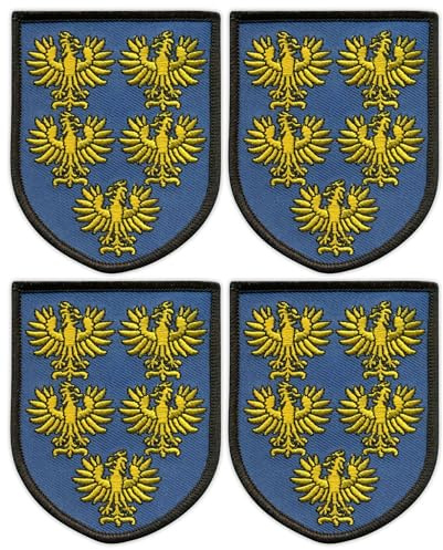 4er Set - Wappen Niederösterreich - Aufnähen - Bestickter Patch / Abzeichen / Emblem