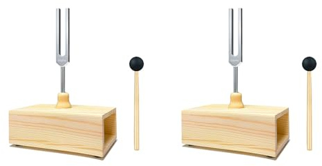 Aposous 2X 432 Hz Tuning Fork with Resonance Box,for Sound Healing,Tuning Fork Resonance Teaching, Hearing Tests,
