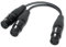 keepdrum YC025 XLR splitter Y cavo 2x femmina femmina a 1x femmina femmina