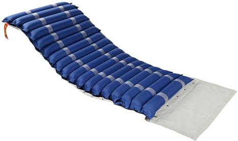 PHARMEDIS - Wechseldruckmatratze auf Pflegebett mit Matratze Pumpe - 200 x 90 cm Dekubitus Matratzen - Luftmatrazenbett Selbstaufblasend für Bettlägerige - Anti-Dekubitus-Matratze 90x200