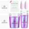 Saviland French Tip Nail Stempel & Schaber Set: 2PCS Laser-Lila Gelee Stamper Nail Art Stamp Kit , Langer & Kurzer Klarer Silikon Nail Stamping mit Kratzern Nail Stamper Kit für French Maniküre DIY