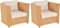 Korb-Outlet Rattan-Sessel Club/Wohnzimmersessel Clubsessel/Rattansessel Lounge (Set/2 Honig Gerade)