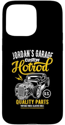 Hülle für iPhone 15 Pro Max Jordan's Hotrod Garage Oldtimer im Jordan-Design