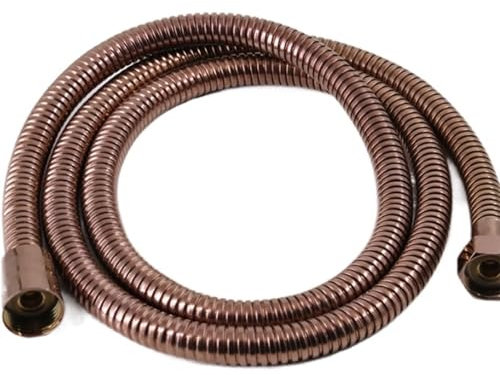 LSHIJI Duschschlauch 1,5 mt Dusche Schlauchleitung Edelstahl Schwarz Rose Gold Kupfer Bronze Geflochtene Flexible Badezimmer Dusche Wasserhahn Schlauchschläuche Brauseschlauch(Rose Gold)