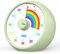 Visueller Timer für Kinder, 60-Minuten Countdown für Klassenzimmer Büro Küche, Schreibtisch Timer Kinder Zeitmanagement Tools mit leisem Betrieb, Tomato Time Tool Regenbogenmuster (Gras Grün)