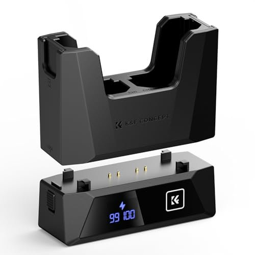 K&F Concept NP-FZ100 18W Schnelles USB C Ladegerät, Dual Charging mit SD Card Slot Ladegerät, Intelligent Digital Display, Kompatibel mit Sony A7iii, A7R V, A7R IV, Alpha A7C, FX30, ZV-E1 und mehr!