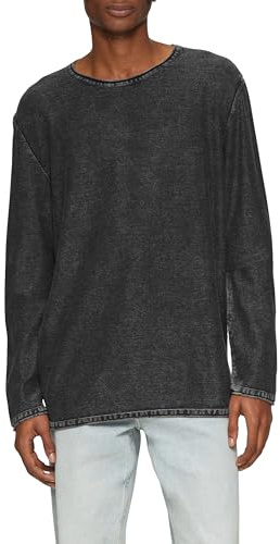 QS Gewaschener Strickpullover mit Rollsaum