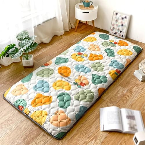 Japanische tragbare rollbare dicke faltbare Bodenmatratze Futon weiche Matte atmungsaktiv für Studenten Schlafzimmer Bett 97 cm x 170 cm (28 x 67 Zoll)