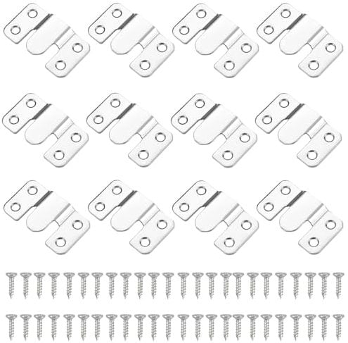 12 Pièces Support Montage Encastré Dissimulé, Supports Suspension Emboîtement Robuste, Connecteur de Meubles, Matériel Suspension Mural Acier Inox Suspendu pour Photos, Miroirs, Sffichage d'image