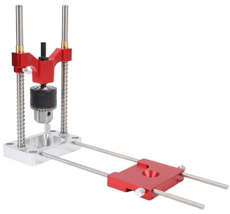 NOENNULL Portable Drillling Guide Aluminium Alloy Drill Guide Attachment Adjustable Multi Angle Drill Guide Attachment for Woodworking