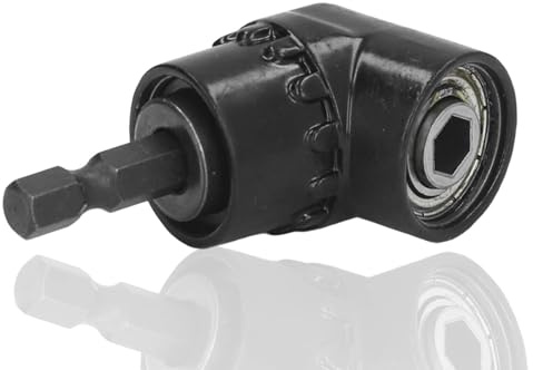 Right Angle Drill Adapter, right angle drill attachment, Angled Bit Holder Attachment 1/4in Hex Shank Accessory Power Drills Sockets Adapter