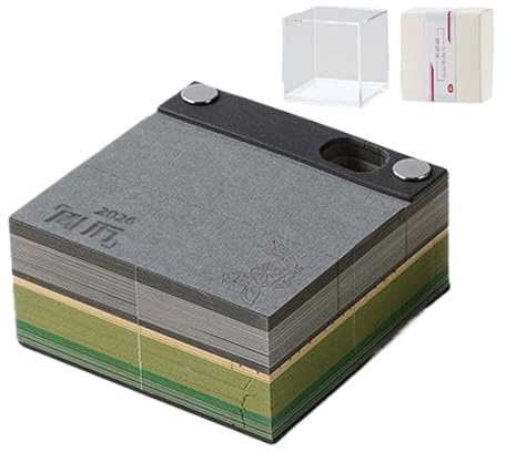 Protoence 3D Memo Block Kalender für das Jahr 2026 | Jahresabreißkalender 2026 Für Den Schreibtisch | Kunstwerk Aus Papier Als 3D Skulptur | Für Die Organisation Von Notizen Und Die Tägliche