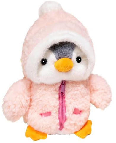 TenaLucy 25 CM Mini Peluche Pinguino Positivo, Morbida Confortevole Pupazzo Pinguino, Bambola Pinguina Peluche San Valentino per Lei, Bambole di Pezza Tutte le Fasce d'età per Ragazzi Ragazze (Rosa)