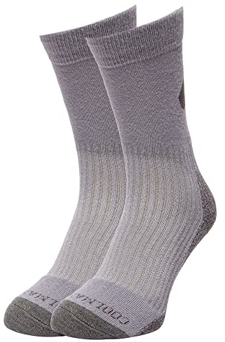 Peter Storm Men's Lightweight Coolmax Walking Socks, Men's Hiking Socks, Men's Trekking Socks, Outdoors, Trekking, Hiking and Walking Accessories, Pack Of Two, Grey, L